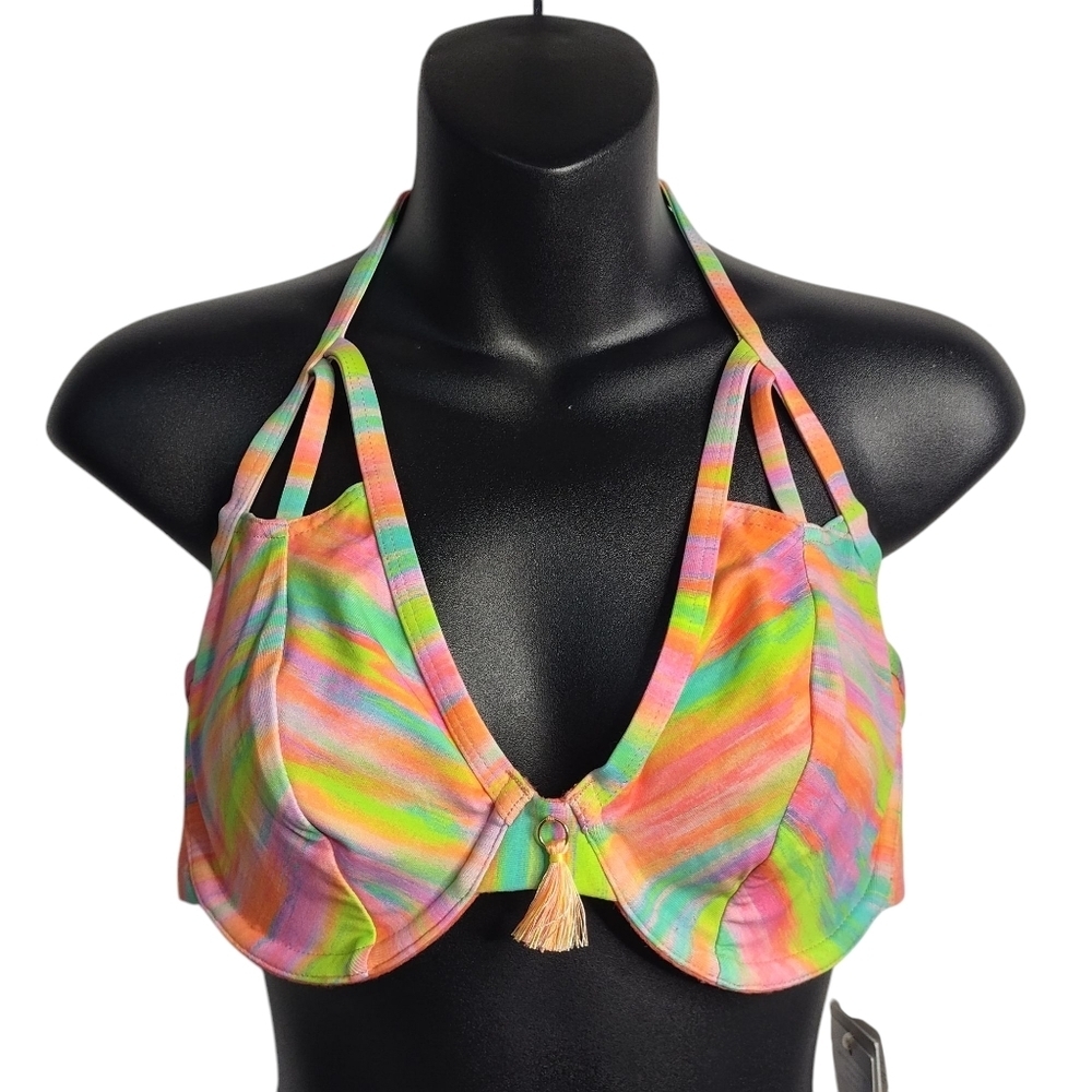 Multicolor Halter Bikini Set - Picture 3 of 10